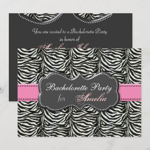 trendy Pink Bachelorette Party Invitations