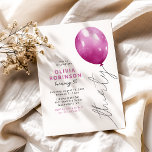 Trendy Pink Balloon 30th Birthday Invitation<br><div class="desc">Embrace the 30th chapter of your life with our stylish and unique birthday invitations. With chic typography and a 'thirty' balloon string over a white background,  our invites are sure to set the tone for a birthday party that will be remembered for years to come.</div>