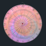 Trendy Pink Blue Marble Modern Dartboard<br><div class="desc">Trendy Pink Blue Marble Modern Dart Board makes a beautiful addition to your game decor.</div>