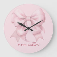Trendy Pink Bow Personalized With Name Monogram