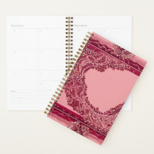 Trendy Pink Cranberry AI art  Planner