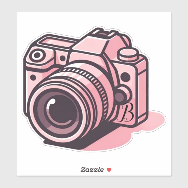 Trendy Pink DSLR Camera Photography Personalized (Sheet)