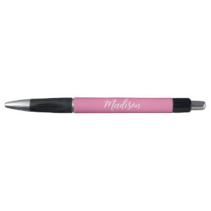 Trendy Pink Girls Name Handwritten Script Custom Pen