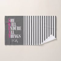 Trendy Pink Grey Endure All Things Custom Workout