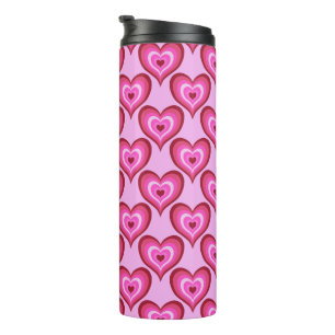 Trendy Pink Hearts Valentine's Day Thermal Tumbler