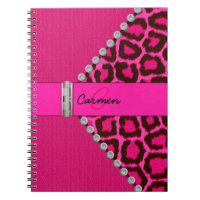 Trendy Pink Leopard and Hinge Monogram