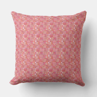 Trendy Pink Patterned Throw Pillow