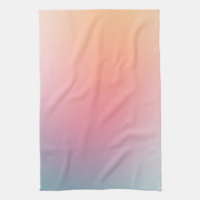 Trendy Pink Purple Blue Green Yellow Template Kitchen Towel (Vertical)