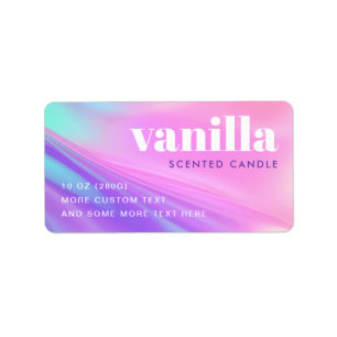 Trendy pink purple pastel gradient product label