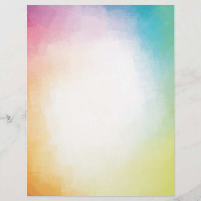 Trendy Pink Red Blue Green Yellow Modern Colourful Letterhead (Front)