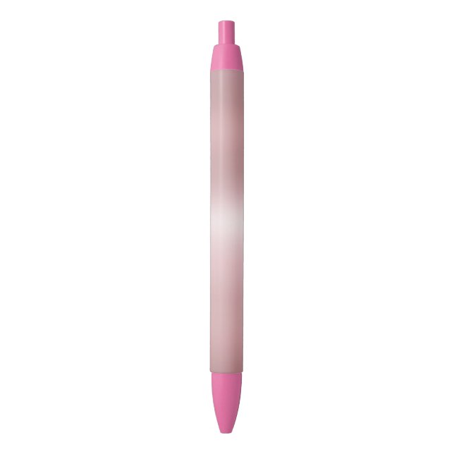 Trendy Pink Rose Gold Modern Elegant Template Black Ink Pen (Front Vertical)