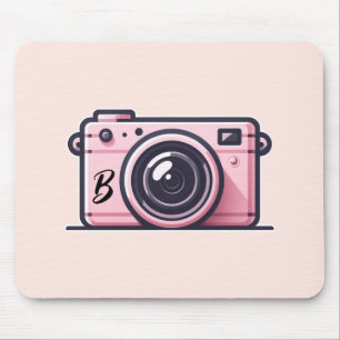 Trendy Pink Snapshot Shoot Camera Photography Mouse Pad