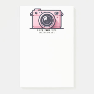Trendy Pink Snapshot Shoot Camera Photography Post-it Notes