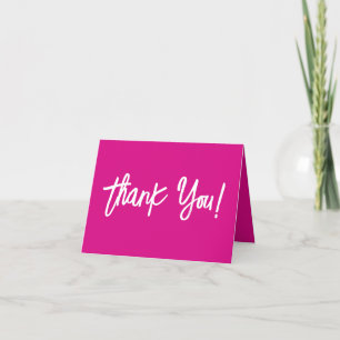Trendy Pink Whimsical Hand Drawn 30th Birthday Thank You Card
