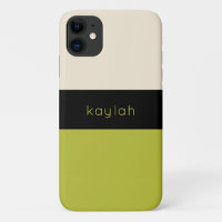 Trendy Pistachio Green Colour Block with Name