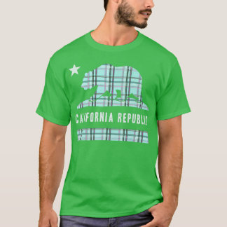 Trendy Plaid California Republic Bear Flag Premium T-Shirt