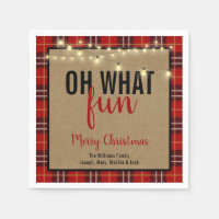 Trendy Plaid | Red and Black Plaid Fun Typography