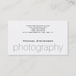 Trendy Plain Black Grey White Business Card