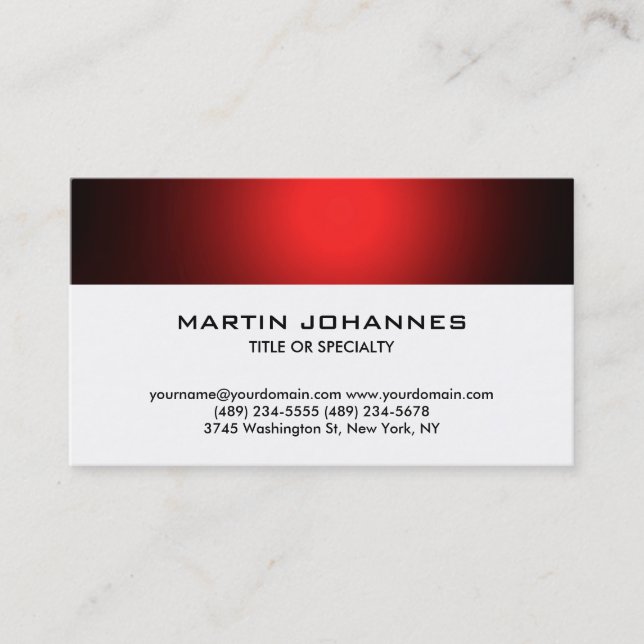 Trendy Plain Simple Automotive Business Card (Front)