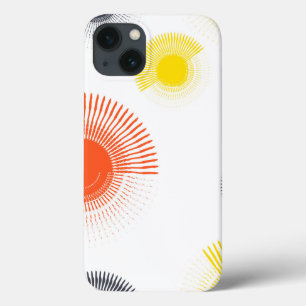 Trendy, playful, lively, cool, circular geometric iPhone 13 case