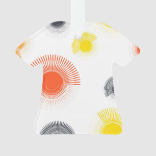 Trendy, playful, lively, cool, circular geometric ornament