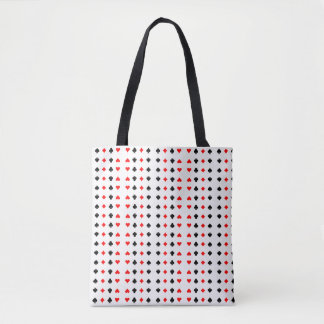 Trendy Playing Cards Pattern Print Shoulder Tote Bag