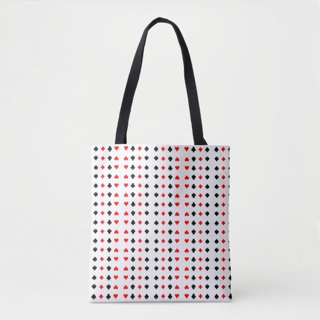 Trendy Playing Cards Pattern Print Shoulder Tote Bag (Front)