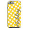 Trendy Polka Dot Pattern with name - yellow grey