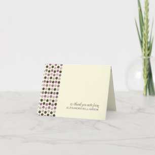 Trendy Polka Dots Thank-You Card (lilac)