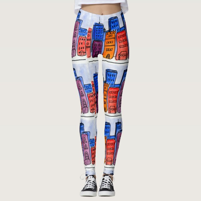 Trendy Popular Big City Life Leggings (Devant)