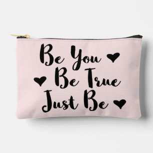 Trendy Positive Quote to Be Yourself Accessory Pouch