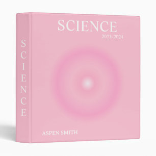 Trendy Preppy Pink Aura Aesthetic Binder
