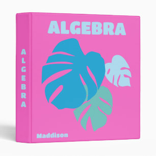 Trendy Preppy Tropical Beach  Binder