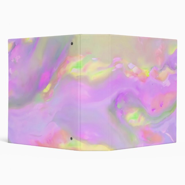 Trendy pretty colourful abstract waves binder (Background)