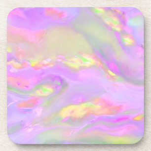 Trendy pretty colourful abstract waves coaster