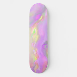 Trendy pretty colourful abstract waves skateboard