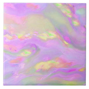 Trendy pretty colourful abstract waves tile