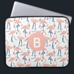 Trendy Princess Flamingo Pattern Monogram Pink Laptop Sleeve<br><div class="desc">Cute flamingos wearing crowns pattern monogrammed laptop sleeve.</div>