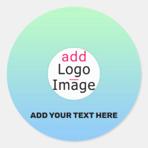 Trendy Professional Business Custom Gradient   Classic Round Sticker