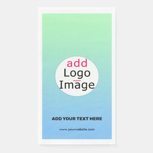 Trendy Professional Business Custom Gradient Napkin (Front)