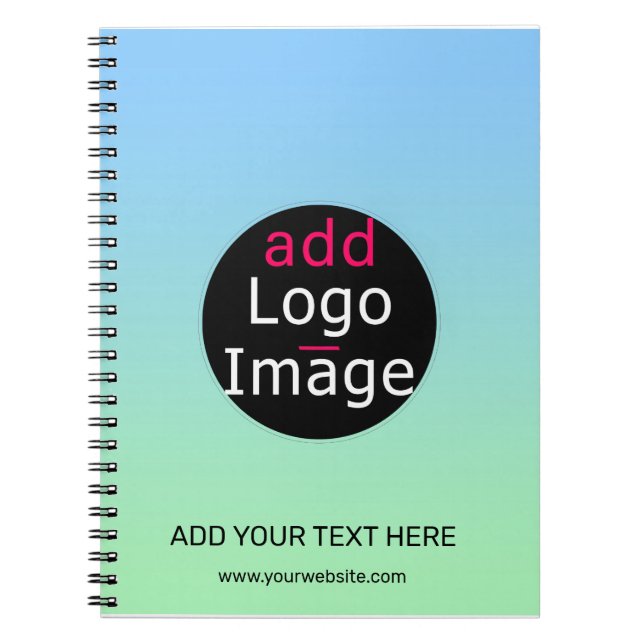 Trendy Professional  Business Custom Gradient   Notebook (Front)