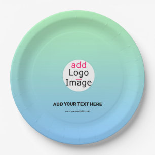 Trendy Professional Business Custom Gradient   Paper Plate