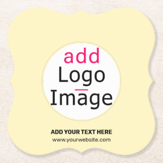 Trendy professional custom logo light vanilla paper coaster