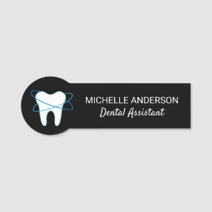Trendy Professional Dental Assistant Dentist Name Tag