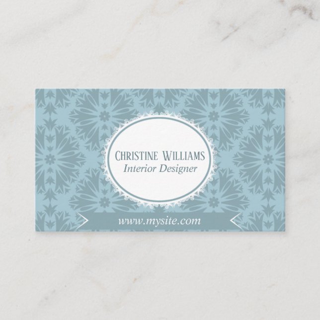 Trendy Professional Interior Designer Business Card (Front)