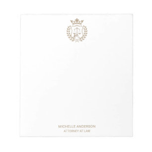 Trendy Professional Lawyer Attorney Notepad