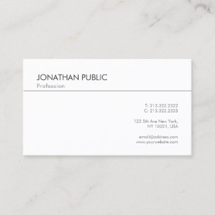 Trendy Professional Minimalistic Template Modern Business Card