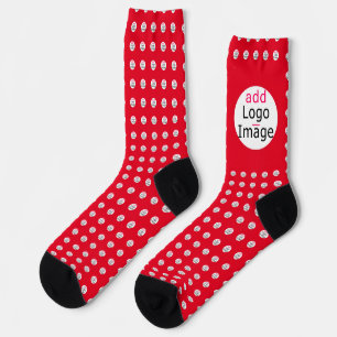 Trendy Professional Modern Chic Customizable Red Socks