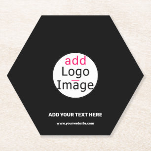 Trendy professional modern custom business brand   paper coaster