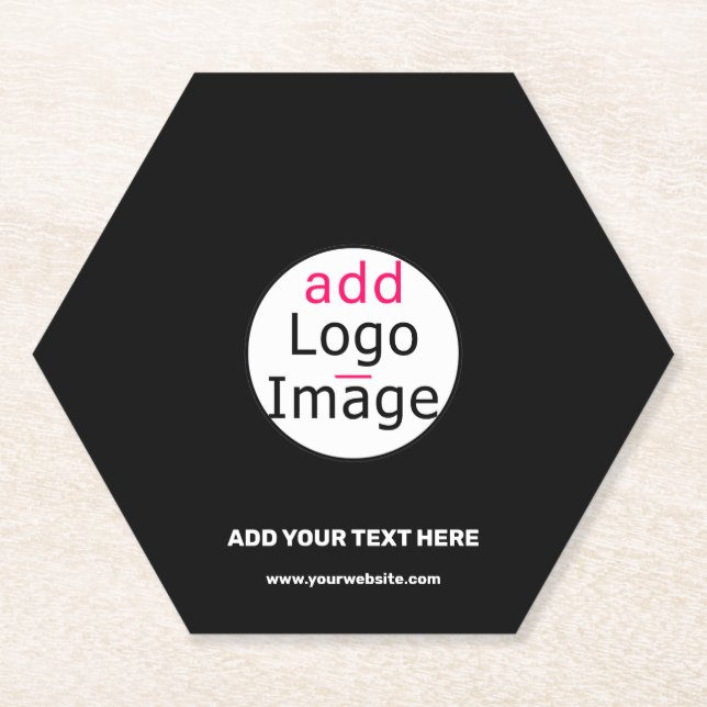 Trendy professional modern custom business brand   paper coaster (Front)